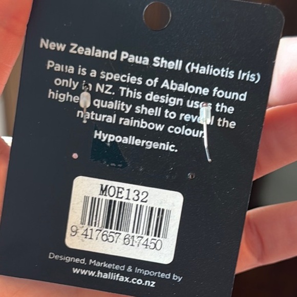 Paua Shell Drop Earrings - Picture 2 of 2